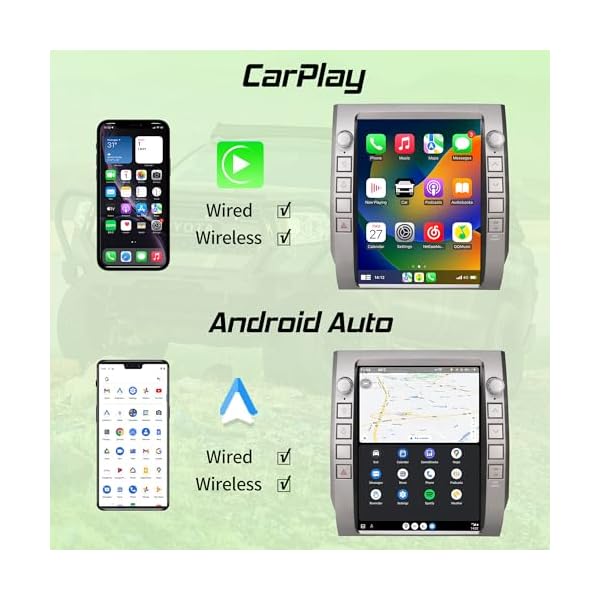 Android Car Radio Stereo for Toyota Tundra 2014-2020 with Wireless Carplay&Android Auto,12.1″ HD Touch Screen T-Style Head Unit 3+32G Car Multimedia Player Replacement WiFi,GPS,Bluetooth,SWC - Image 4
