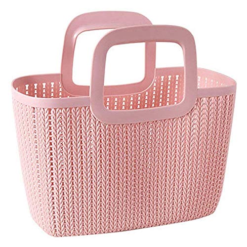 Preisvergleich Produktbild SODIAL Einkaufskorb Rattan-Like Tragbarer Einkaufskorb Kommissionierkorb Badezimmer Aufbewahrungskorb Home GemüSekorb Aufbewahrungskorb