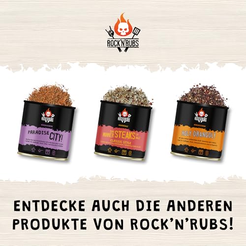 ROCK'N'RUBS - Pommes Gewürz Classic Bacon | Geschmack von geröstetem Bacon | Perfekt für Pommes und Kartoffelgerichte - Würzmischung | Gewürzdose, 150g
