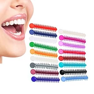 40Pcs Dental Orthodontische Ligatuur Banden, Multi-Color Tanden Corrector Orthodontische Ligatuur Ring Rubber Voor Bretels Beugels