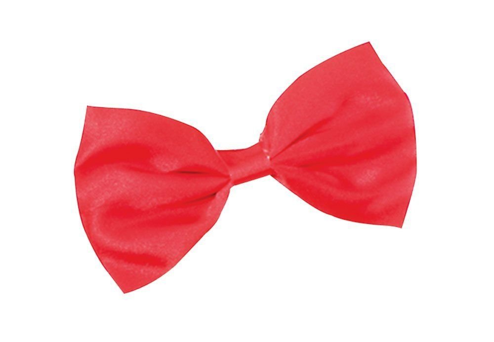 Shatchi Red Dickie Bow Tie Fancy Dress Party Accessories Shiny Satin Pre Tiedschool Play Accessory Wedding Party from B&Q
