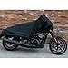 X AUTOHAUX Motorcycle Cover Street Bike Scooter Lightweight Half Cover Outdoor Waterproof Rain Dust Protector Black Size M for Kawasaki for Harley Davidson