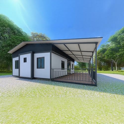 Tiny Homes for Sale Prefab, Foldable Modular Mobile Home with 2-3 Bedrooms 1 Living Room 1 Full Equiped Bathroom and Kitchen, Prefabricated Container House to Live in for Adults, Easy Setup & Move - Image 3