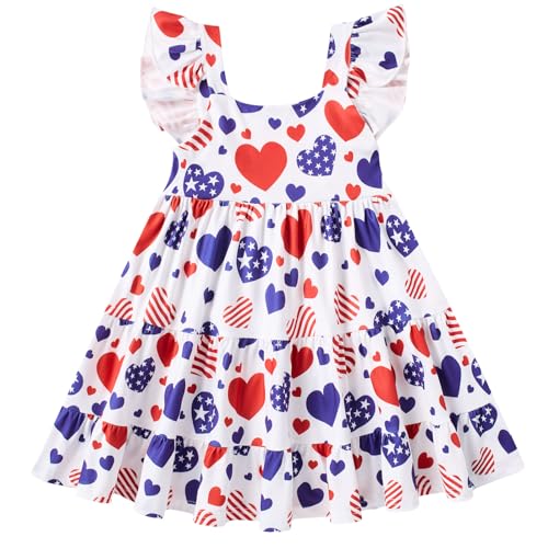 Image of Vieille Toddler Girls Summer Dress Ruffle Casual Beach Sundress 2-8 Years