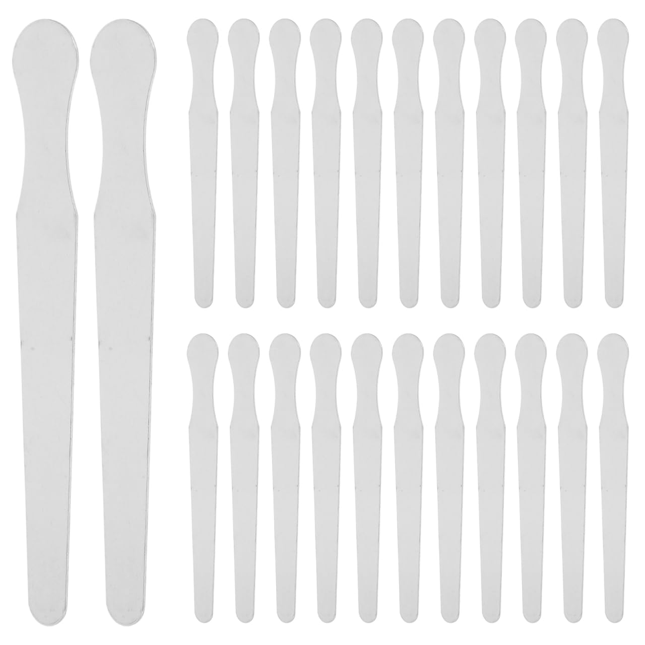 ULTECHNOVO 20 Stück Edelstahl Spatel Wiederverwendbar, Metall Zungenspatel für Mundpflege und Kosmetik, Rührstäbchen Bastelstäbchen für Harz Waxing