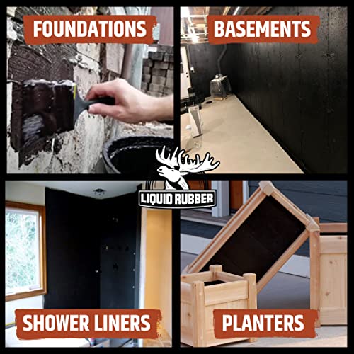 Liquid Rubber 10602 Concrete Foundation And Basement Sealant - Indoor & Outdoor Waterproof Coating thumb #3