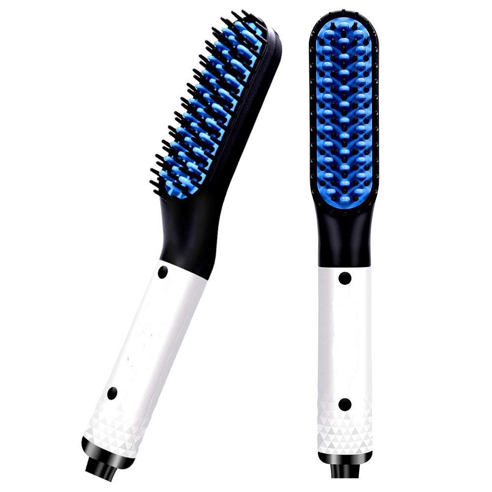 Beard Straightener Comb Hair Straightening Heat Brush for Men Women Quick Electric Heated Comb