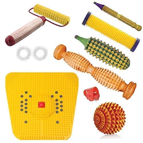 EKIN Manual Massager Wooden Foot Roller acupressure Magnetic Stress Mat Combo Kit (B09TDMBS1J) Amazon Price History, Amazon Price Tracker