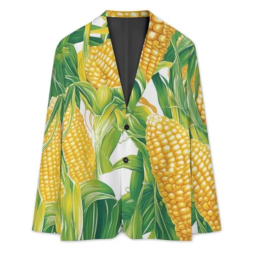 Yellow Corn Cobs Funny Suits Blazer for Men Business Jacket 2 Button Sport Coat Wedding Office2