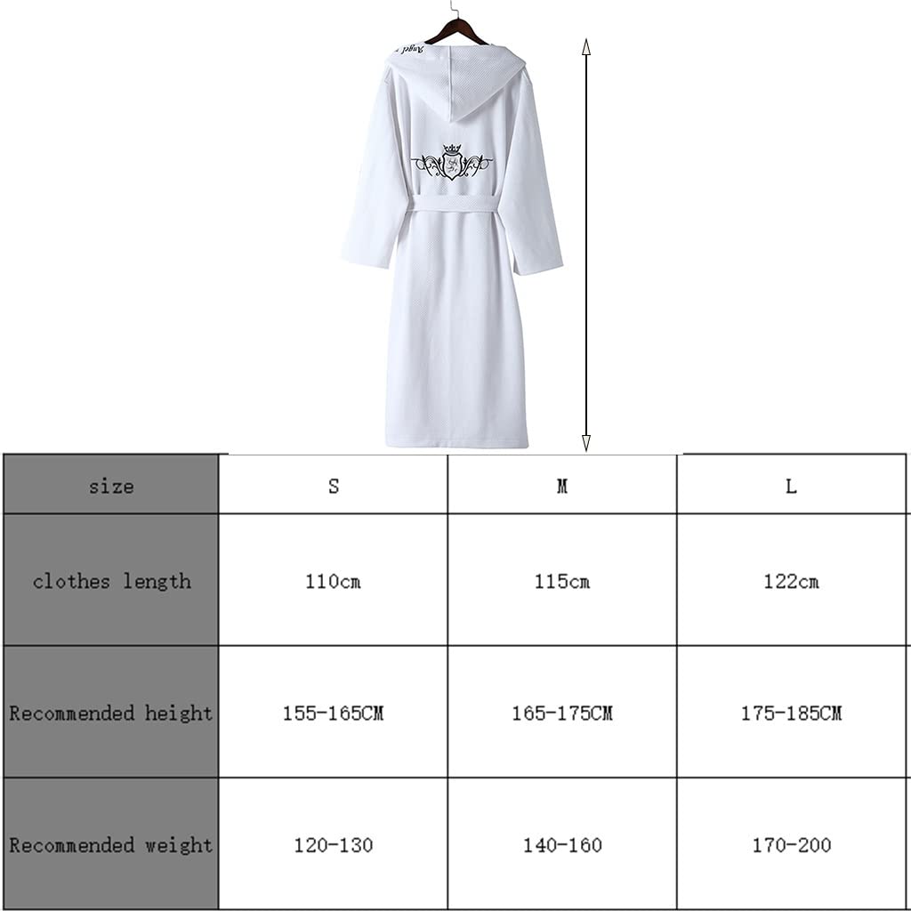 Accappatoio Per Donna Con Cappuccio, Accappatoio Da Uomo E Da Donna In Spugna Con Cappuccio Asciugamano In Cotone Accappatoio Lungo Morbido Bagno Termale Loungewear Per Piscina Vasca Idromassaggio