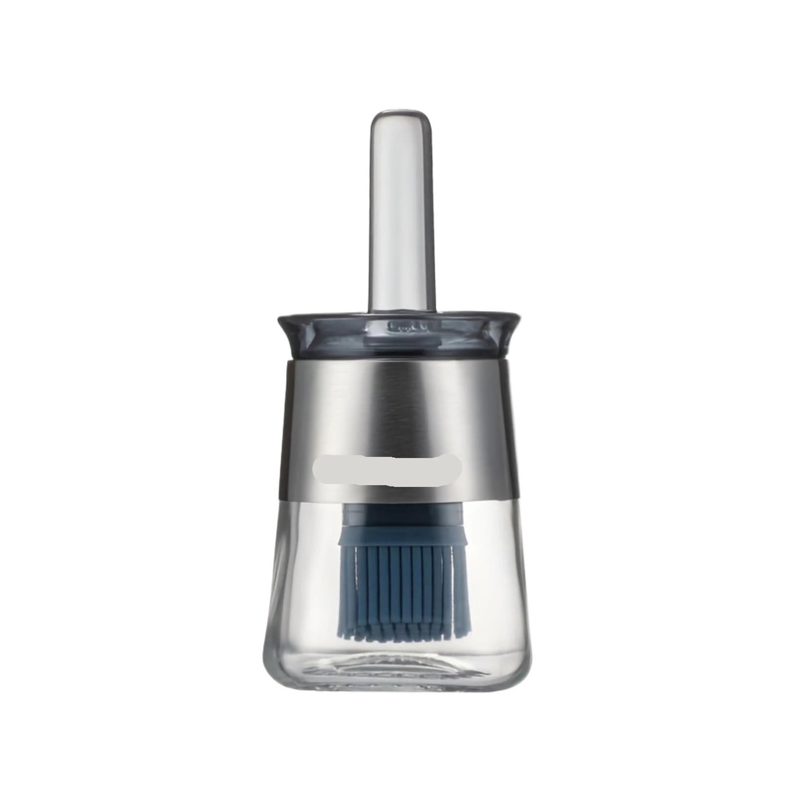 Glass Oil Bottle With Removable Silicone Basting Brush, Food Grade Kitchen Baking & Grilling Dispenser Set