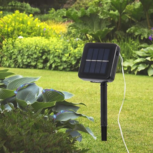 Luces solares de cadena azul para jardín exterior 20m 200 LED miniatura 4