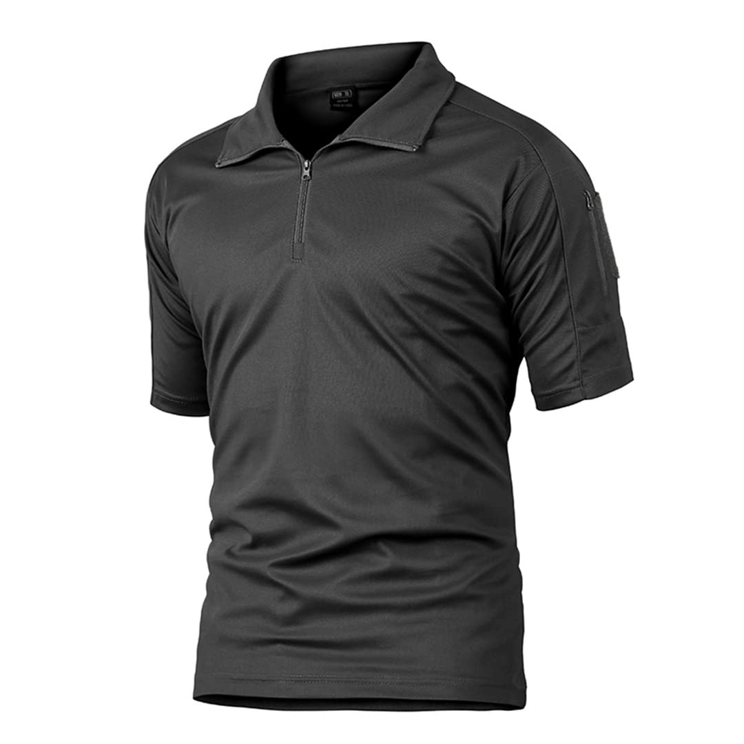 T-Shirt Rapide a Maniche Corte estive da Uomo Combattimento tattico Militare Lavoro di Squadra Escursionismo Sport (Grigio Chiaro L)