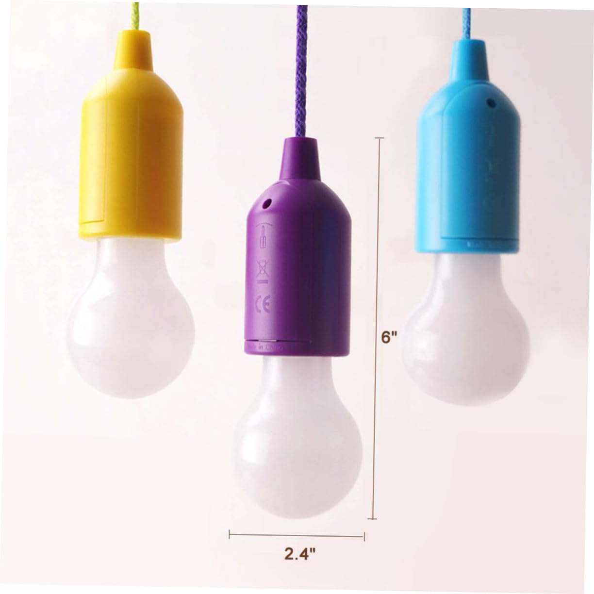 Toddmomy Luci Notturne LED Portatili a Batteria Corda, 4 Pezzi | Plastica, Illuminazione Versatile per Casa e Garage, Set Compatto Cavo
