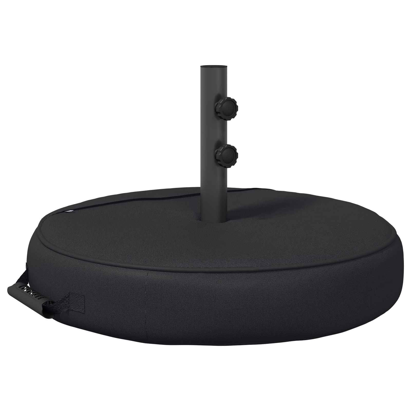 SYDE Base per ombrellone da patio, 53 x 53 x 40 cm, in acciaio, nero
