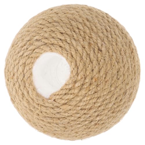 Abaodam Cat Ball for Interactive Play Sisal Rope Scratching Ball for Cats Chew Resistant and Durable for Indoor Kittens Promotes Active Fun and Claw Maintenance