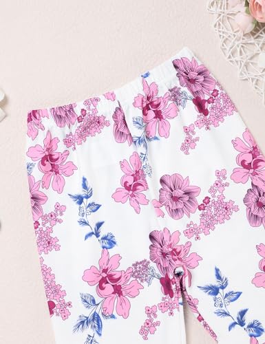Image of Baby Girl Clothes Ruffle Floral Top and Pants Toddler Baby Girl Clothes 3Pcs Fall Baby Girl Outfits