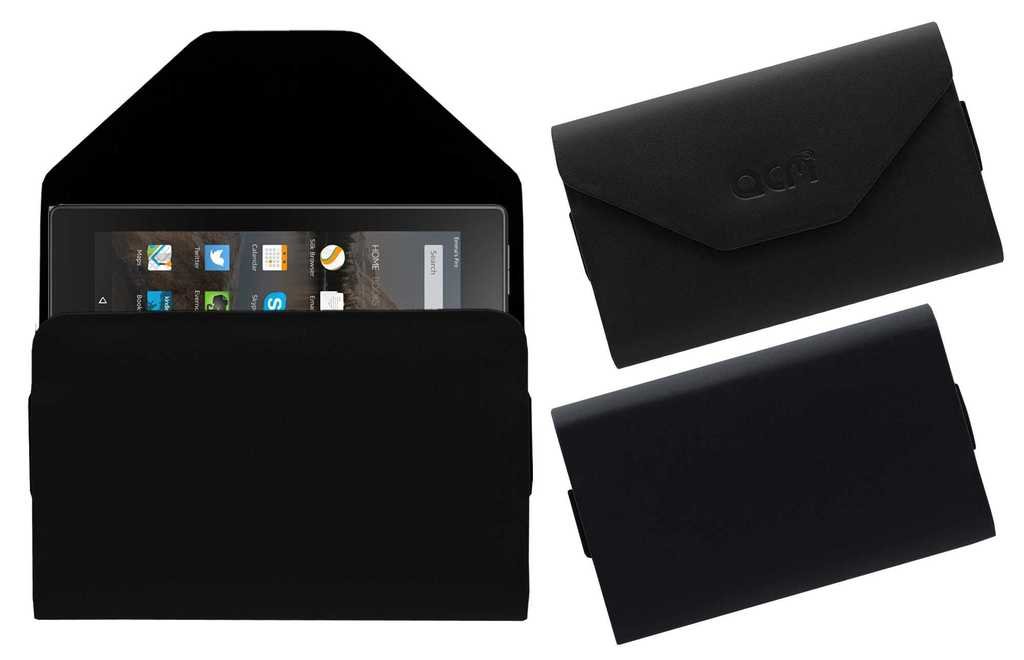 Acm Pouch Case Compatible with Amazon Fire Hd 8 Tablet Flip Flap Cover Black