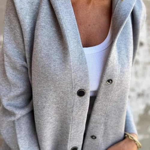 LELEBEAR Glamclothes Casual Single Breasted Hooded Jacket Women for Autumn, Jasperbelly Hooded Jacket with Hair Removal Brush2