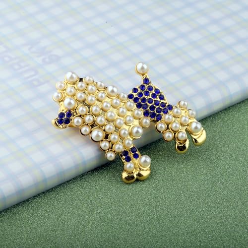 Image of CENWA Sorority Gifts Pretty Poodle Rhinestone Brooch Pin /Necklace Greek Sorority Jewelry for Women