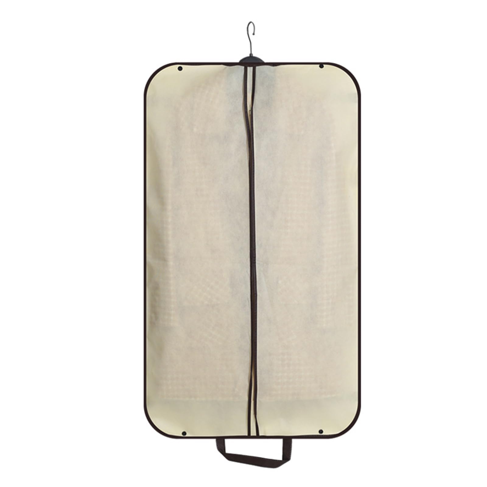 Copriabiti Confezione da 2 39 pollici Tessuto non tessuto traspirante Porta abite Porta abiti Pieghevole portatile da viaggio Borse porta abiti antipolvere con manici, 98 x 58 cm, Beige Nero