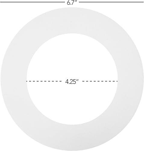 Miniatura 3 de Maxxima Paquete de 12 anillos de goof de 6 pulgadas para luces empotradas, iluminación de lata o canless, diámetro exterior de 8.6 pulgadas de