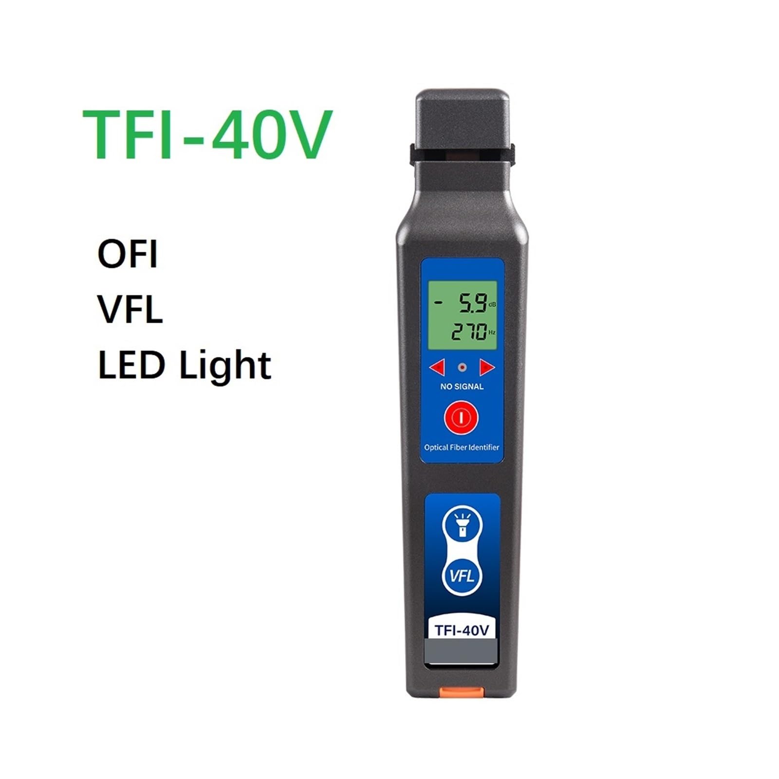 Comprobador de cables de fibra óptica, TFI-40 Identificador de fibra óptica + VFL + Luz LED, TFI-45 OFI Detector de identificador de fibra en, Medidor de potencia óptica para prueba de cables de herra
