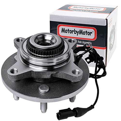 Image of MotorbyMotor 515079 Front Wheel Bearing and Hub Assembly 4WD with 6 Lugs Fits for Ford F-150, Lincoln Mark LT Navigator Low-Runout OE Directly Replacement Hub Bearing w /ABS