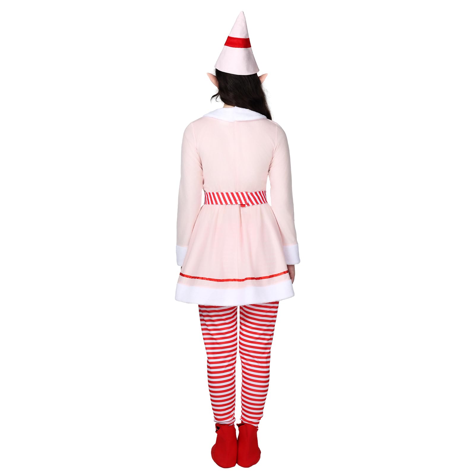 EraSpooky Costume d'elfe de Noël pour femme, déguisement d'elfe de Noël de luxe