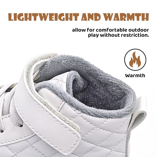 Wooowyet Toddler Snow Boots Kids Girls Boys Insulated Warm Fur Lined Waterproof Lightweight Slip Resistant Winter Boots3