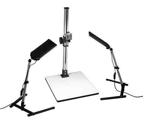 ALZO - Kit de mesa de estudio macro de 100 LED soporte de copia con luces para fotografía de productos