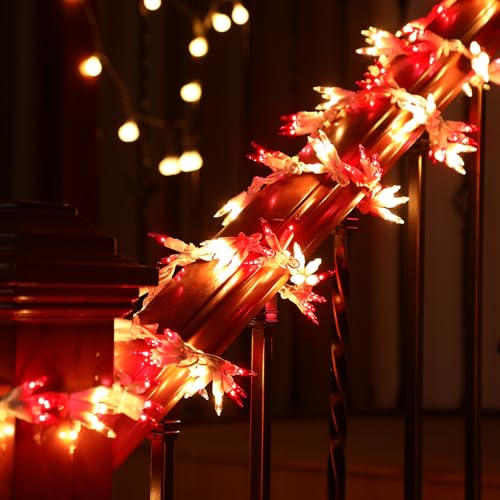 Guirlande lumineuse Noël 30m rouge et blanc chaud Baquler pour extérieur