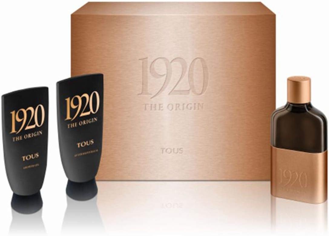 TOUS 1920 300ML EAU DE TOILETTE SPRAY 100ML + AFTER SHAVE BALM 100ML SHOWER GEL +
