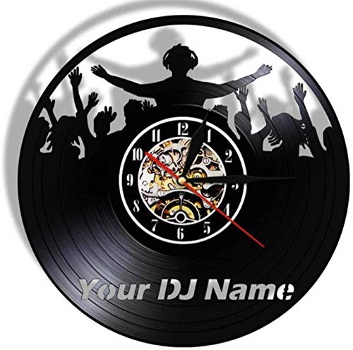 Pub Bar Mix DJ Ballsaal Schallplatte Wanduhr Personalisierte 12   Disco Tanzraum Wandkunst dekorative Vintage handgefertigte Uhr
