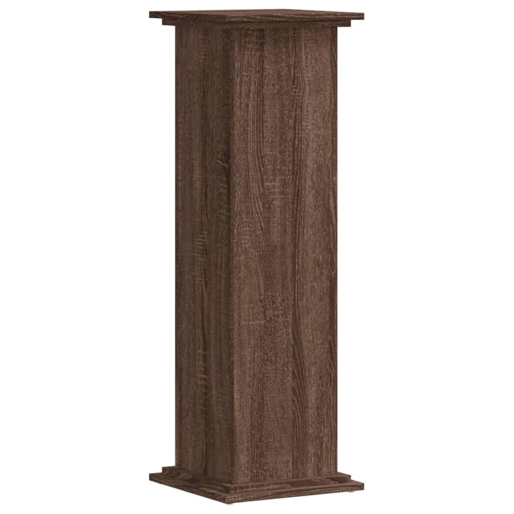 Vidaxl Brown Oak Plant Stand Pot Holder - Engineered Wood, 33X33x100cm
