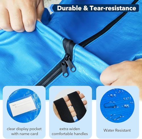 SAVER4ALL Wide-Top-Opening Moving Bags Heavy Duty,Extra Large Moving Bags for Travel/College Packing/Storage/Organization/Seasonal Clothes & Bedding Storage,Moving Supplies Bins (Blue,6Pcs) - image 4