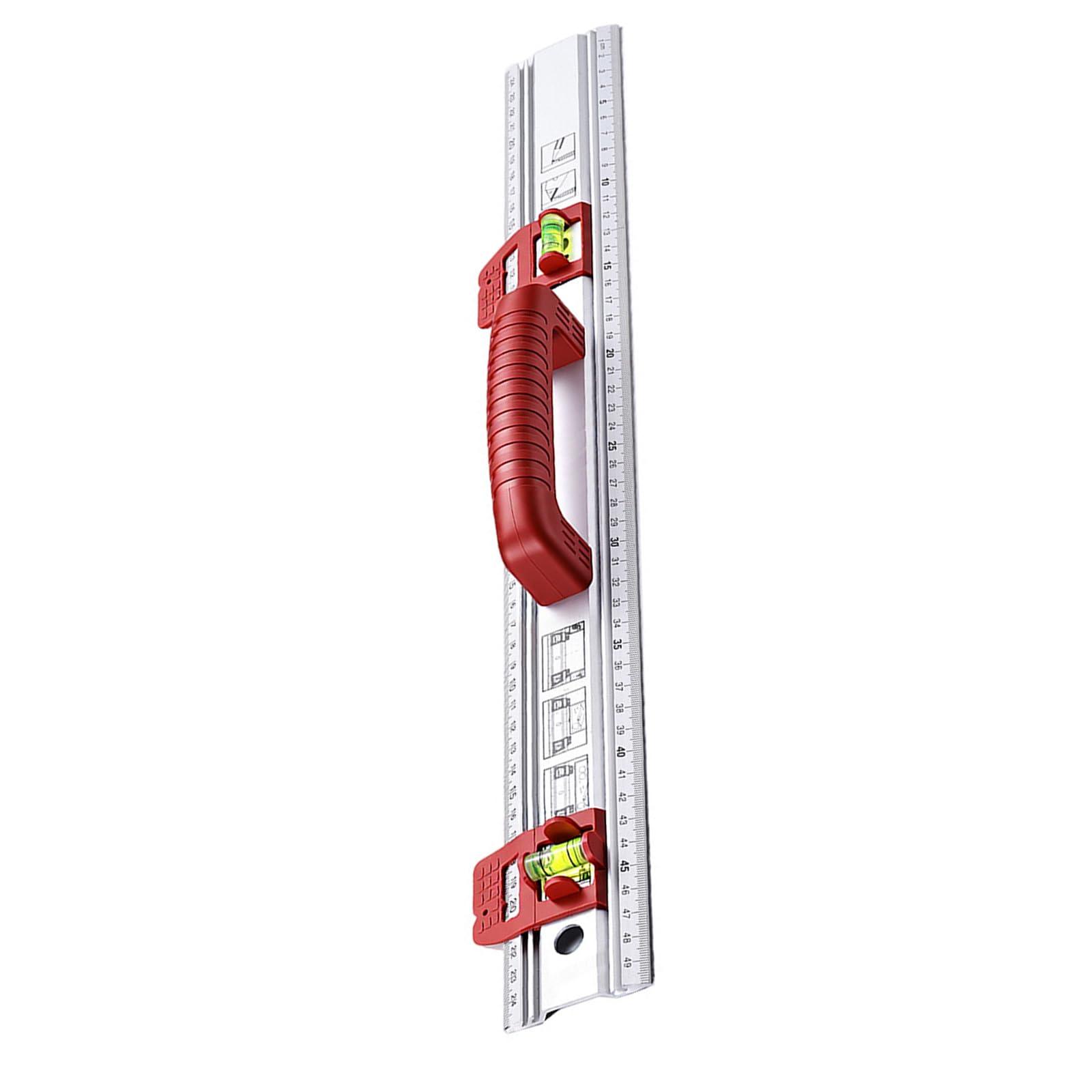 Nvoqilin Multifunctional Marking Ruler Leveling Instrument With Handle And Spirit Levels For Carpentry And Electricians Cutting And Marking Ruler Aluminum Leveling Tool With Easy Read Scale For Home And Diyer