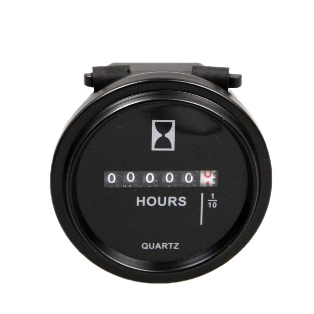 ATOPLEE Quartz ronde Retour anneau de garniture de compteur horaire Bateau Tracteur Générateur moteur Mower Voiturette 48v 24v 12v