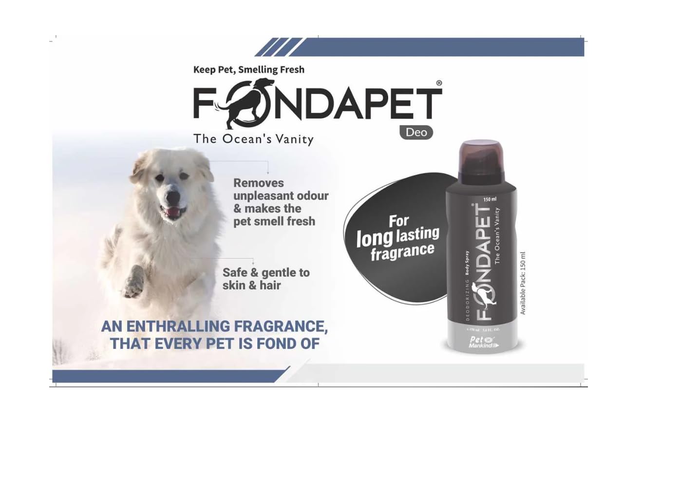 Fondapet The Oceans Vanity Deodorizing Body Spray, 150 ml 1