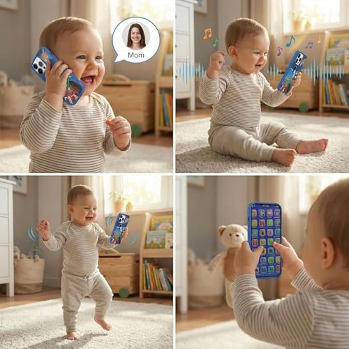 Image of Kids Phone - Rechargeable Toy for Kids with 24 Learning Modes | Talking Dummy Mobile for Boys & Girls Age 2-12 | Educational Mobile Phone Toy with, Music & Games Flash Card Phone