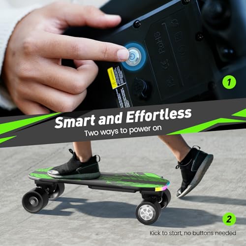 isinwheel V4/V6/V6pro/V8/V10 Electric Skateboard with Remote, 250W/450W/500W/1200W/3000W Brushless Motor, 9Mph/12Mph/30 Mph /32Mph Top Speed, Electric Longboard for Adults &Teens
