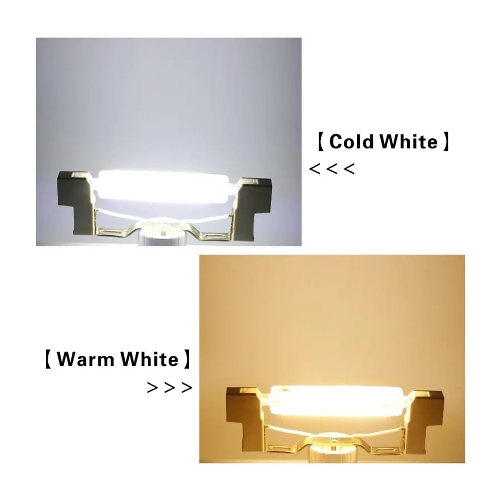 RZL Lighting, Paquete de 6 bombillas LED 78 mm/118 mm/135 mm R7S AC220V SMD2835 lámpara LED luz de maíz(Cold White,12W 135mm)