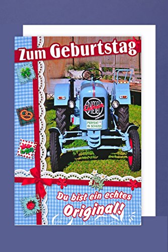 Traktor Geburtstag Karte Grußkarte Landwirt Bauer Oldtimer 16x11cm Traktor Geburtstag Karte Grußkarte Landwirt Bauer Oldtimer 16x11cm