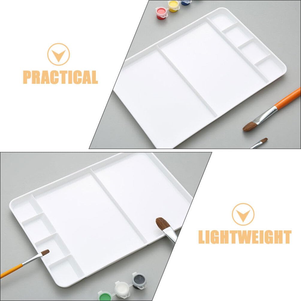 Palette de Peinture Carrée à Compartiments pour Étudiants et Peintres