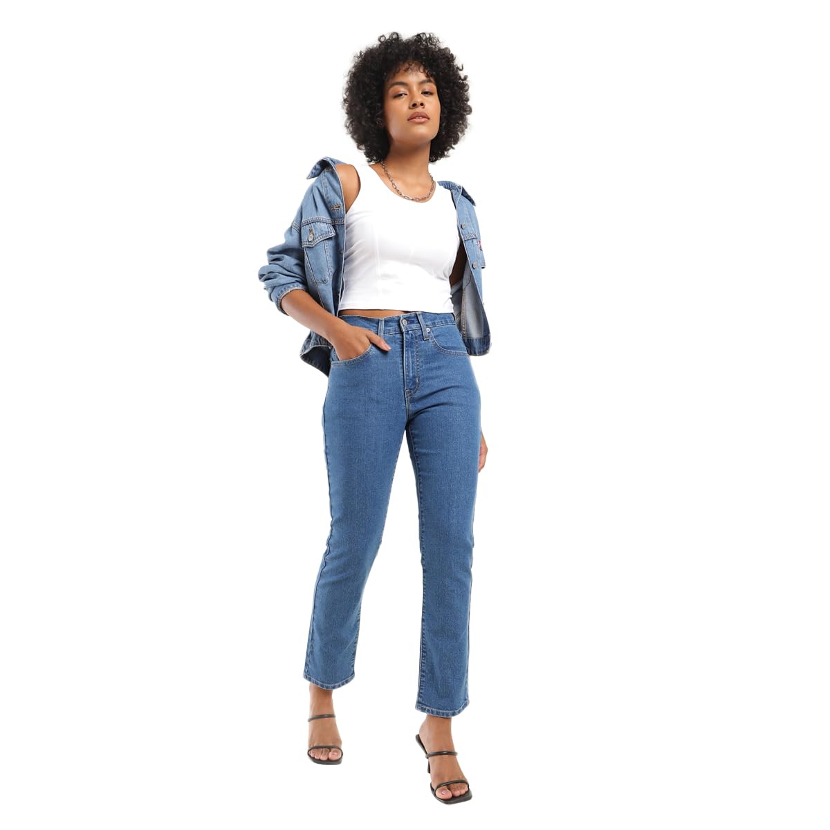 Levi'sWomen's High Rise 724 Slim Straight Fit Jeans