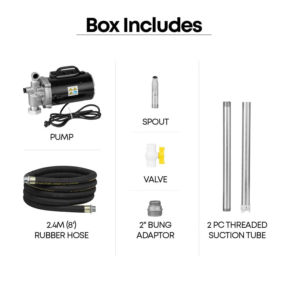 Snapklik.com : GROZ Electric Oil Transfer Pump 115V AC, 4 GPM Self-Priming
