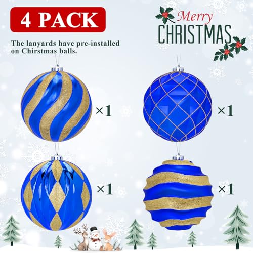 6-Blue-and-Gold-Christmas-Ball-Ornaments-Set-4-Pcs-Extra-Large-Xmas-Tree-Decoration-Shatterproof-Luxury-Decorative-Hanging-Ornament-Bulk-for-Party-Holiday-Wreath-Garland-Home-Decor 6 Blue and Gold Christmas Ball Ornaments Set 4 Pcs Extra Large Xmas Tree Decoration Shatterproof Luxury Decorative Hanging Ornament Bulk for Party Holiday Wreath Garland Home Decor