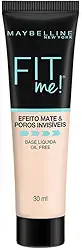 Maybelline NY Base Líquida com Controle de Oleosidade Fit Me Matte FPS 22 Cor 110 (Antiga N70), 30ml