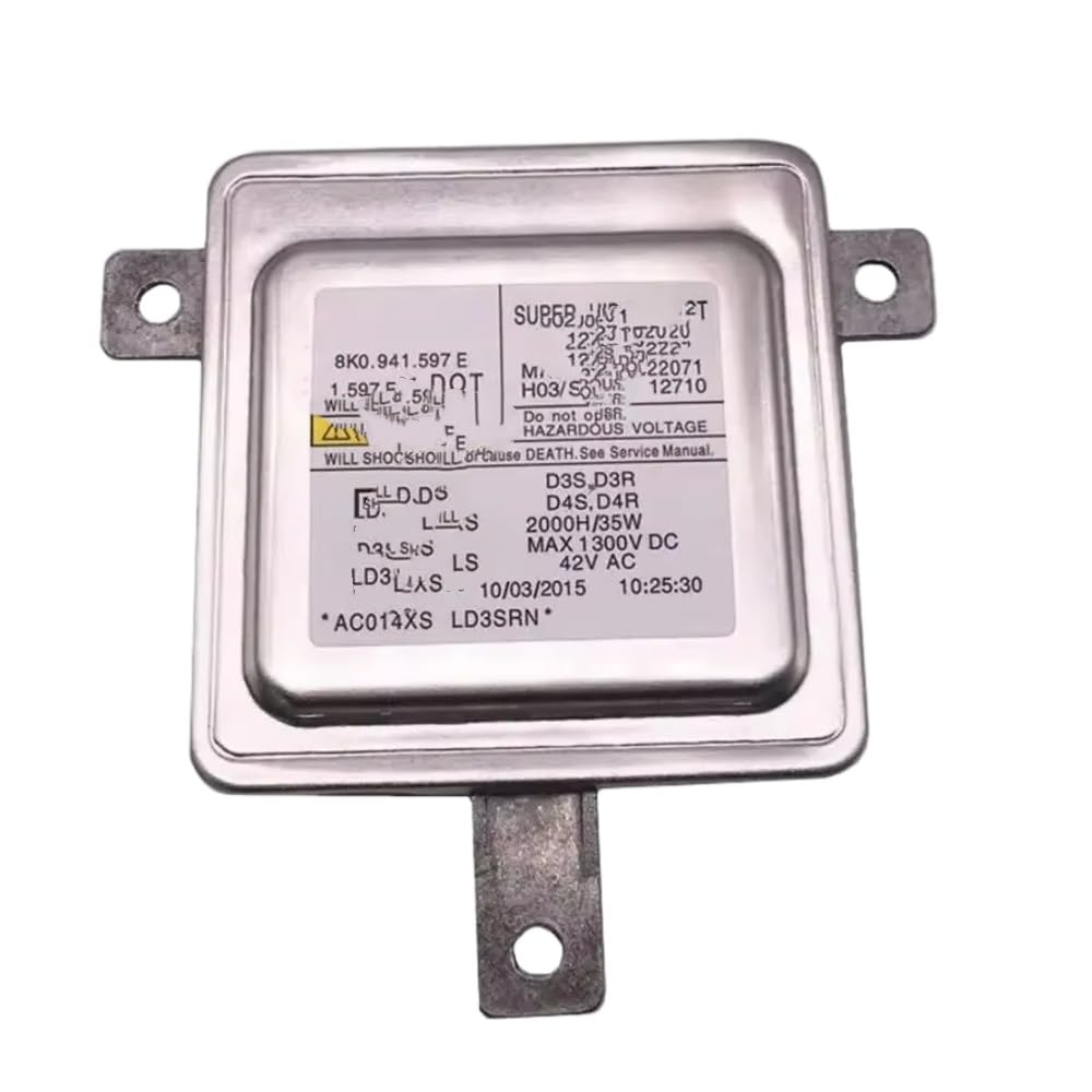 Jiiyp White Lighting Driver 8K0 941 597 E 8K0941597e W003t22071 Xenon Hid Ballast Control Unit For A1 For A3 For A4 For A5(White)
