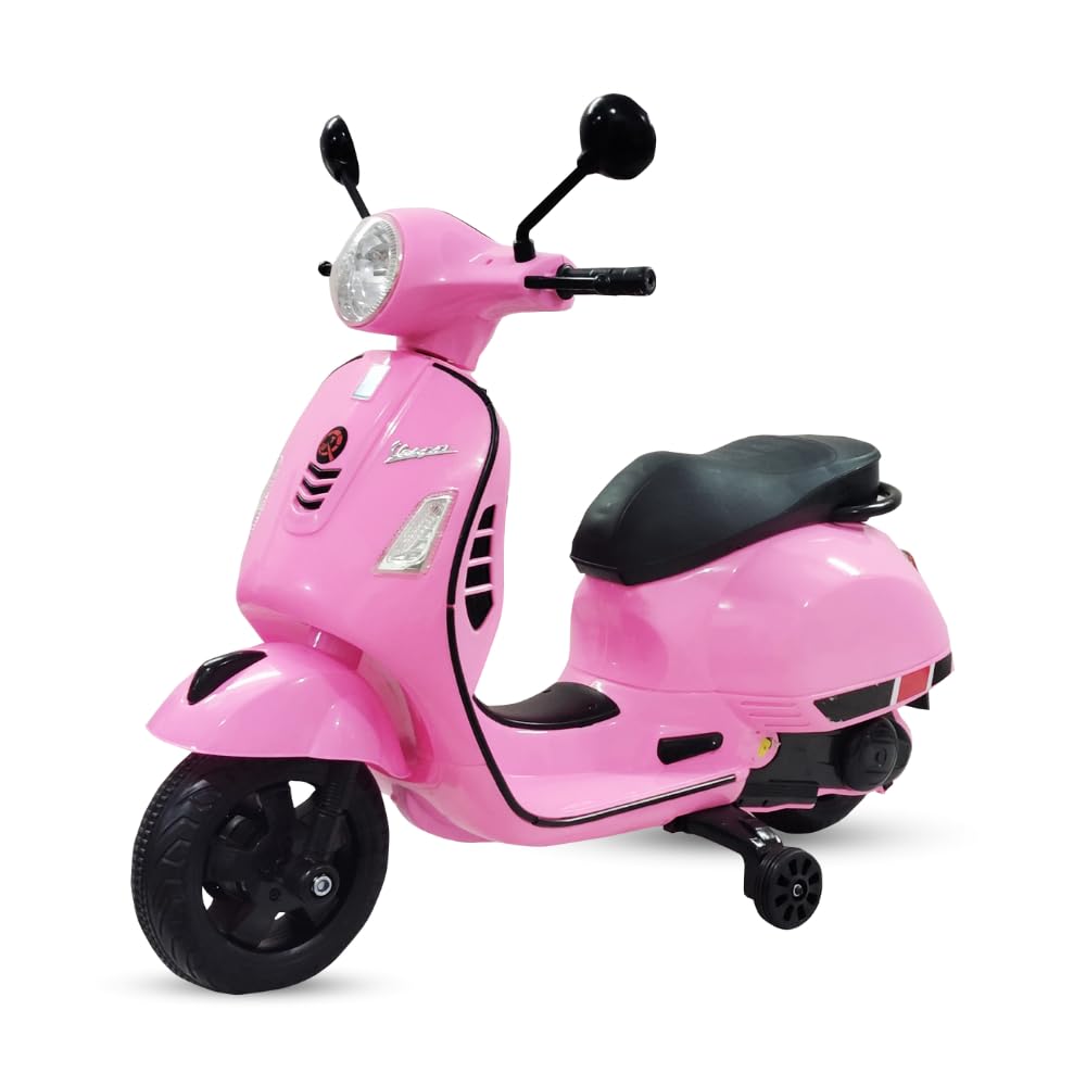 SHAKYA WORLD Vespa 12v Battery Operated Rechargeable Ride On Scooter for Girls and Boys || 1 to 6 Years Kids Scooty, Pink (B0D5CY3P5L) Amazon Price History, Amazon Price Tracker